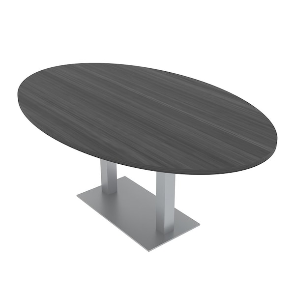 45.25 in W, 84 in L, 29 in H, Engineered Wood Top, Grey